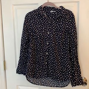 Floral gap button up